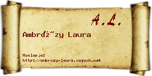 Ambrózy Laura névjegykártya